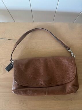 Coach Brown Pebbled Leather Shoulder Bag